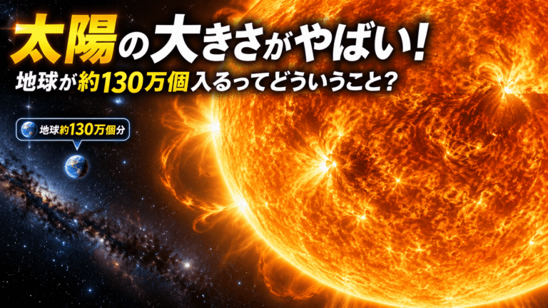 太陽の大きさがやばい！地球が約130万個入るってどういうこと？