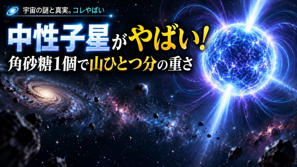 中性子星がやばい！角砂糖1個で山ひとつ分の重さになる天体