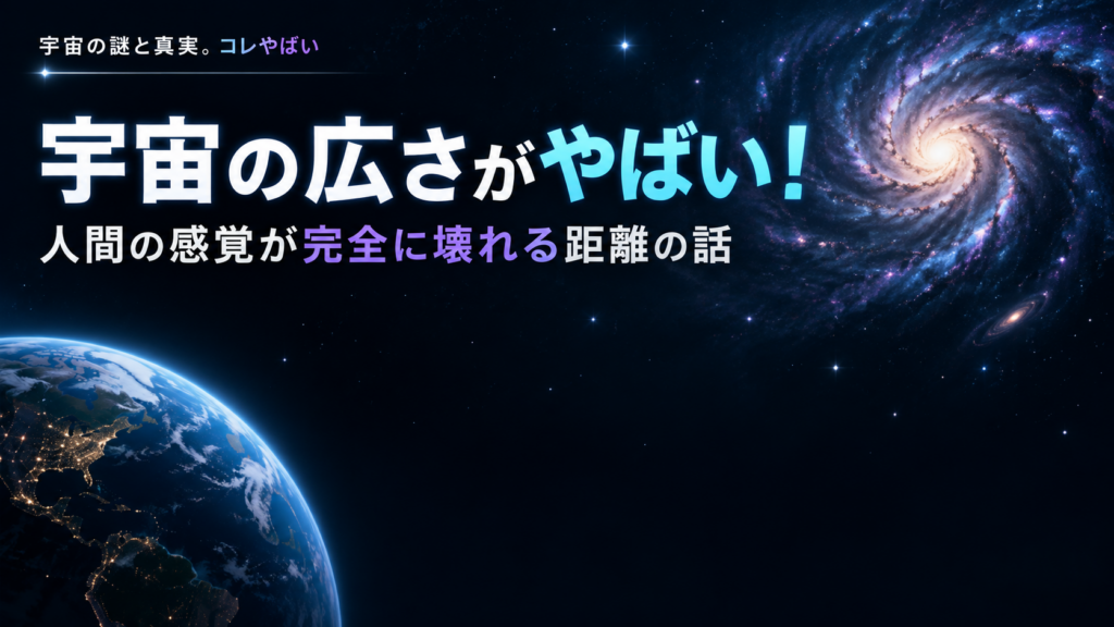 宇宙の広さがやばい！人間の感覚が完全に壊れる距離の話